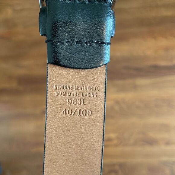 George‎ black leather woven look belt - Picture 4 of 5